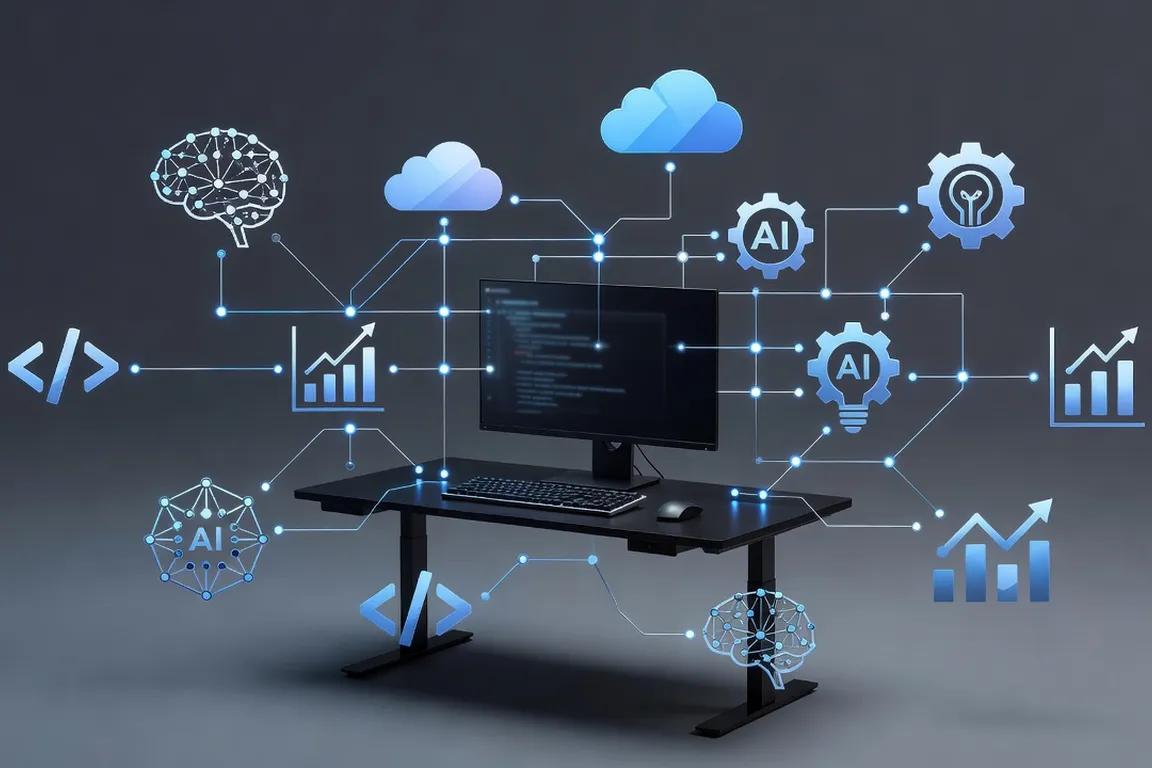 Tableau de bord de productivité développeur avec métriques IA