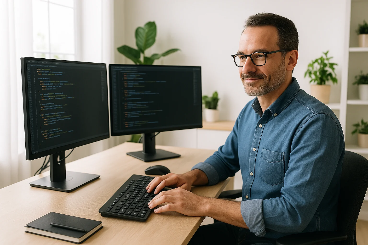 Réunion dans une salle de travail moderne entre analystes programmeurs et équipes métier
