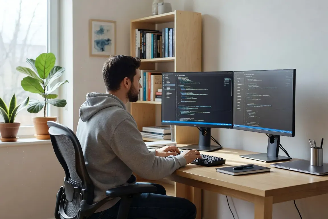 Julien Marchand, développeur full-stack en télétravail à Bordeaux